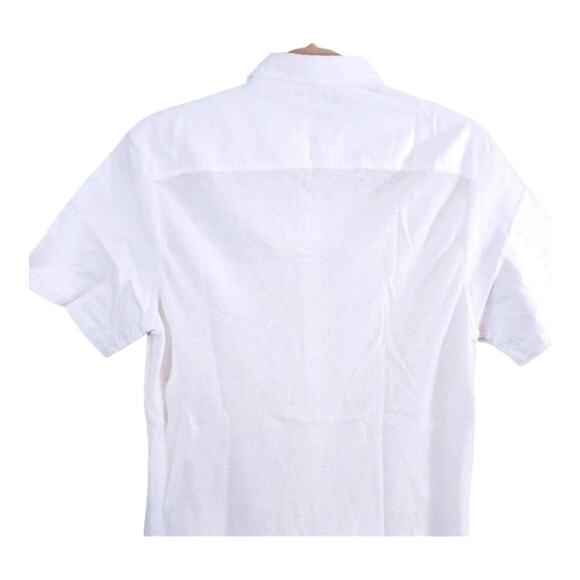 Ziotello White Short Sleeve Button-front Shirt Resort Wear Men's 50 / US S - Picture 5 of 6